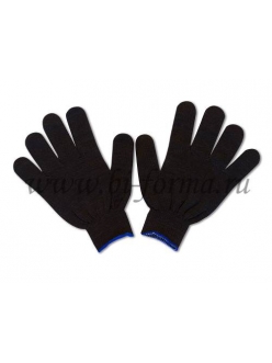 Перчатки ХБ 4 нити 10 класс (черные)