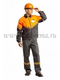 Куртка мужская Илион (графит/оранжевый) РАСПРОДАЖА