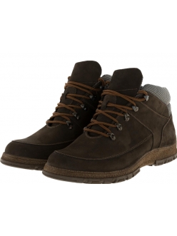 Зимние ботинки мужские коричневые нубук 636316 размер с 46 оп 51 (натур.мех)