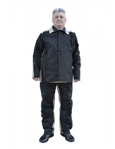 Костюм для сварщика комбинированный спилк/брезент, куртка/брюки 2,3г/м2/480 г/м2