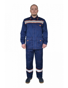 Костюм №117 (куртка/брюки с СОП) (ткань смесовая, синий)